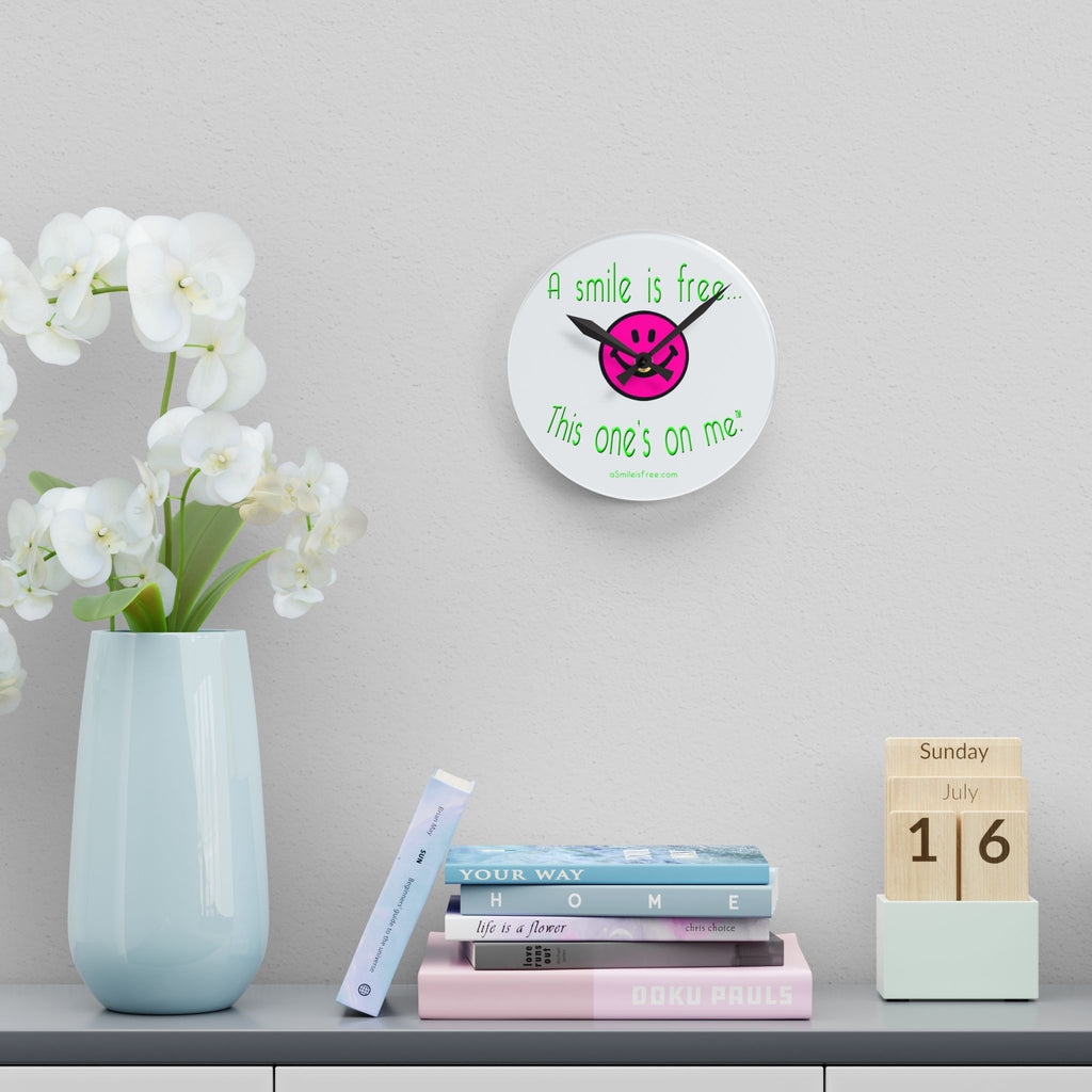 Acrylic Wall Clock NEONPINKGRNS