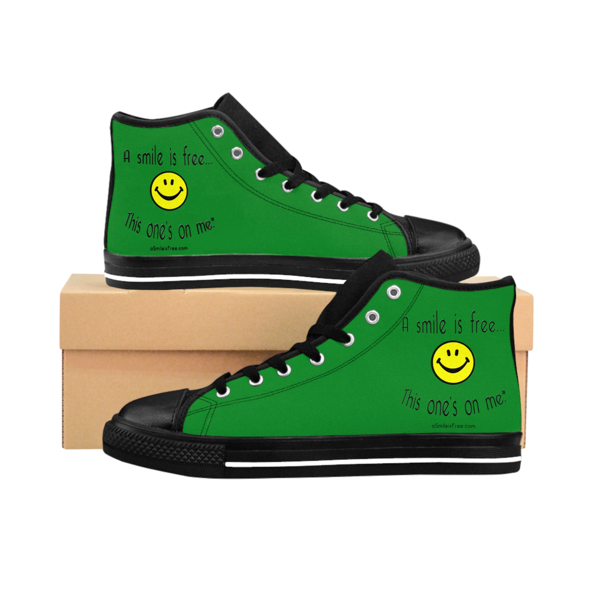 Men's high top sneakers with tan rubber sole