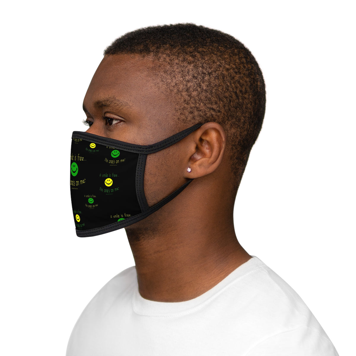 Mixed-Fabric Face Mask Smile Jamaica GYB
