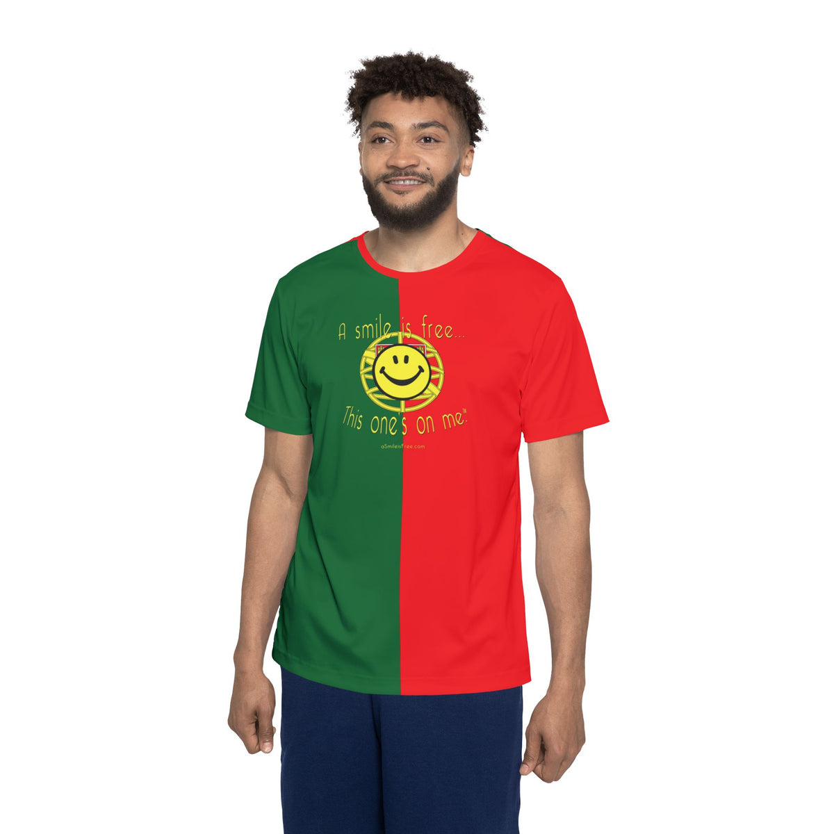 Colorful Men's Sports Jersey Smile Portugal