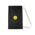 Unique A Smile Is Free Canvas Laundry Bag - Cute Smiley DrawstringHamper for Dorms & Travel