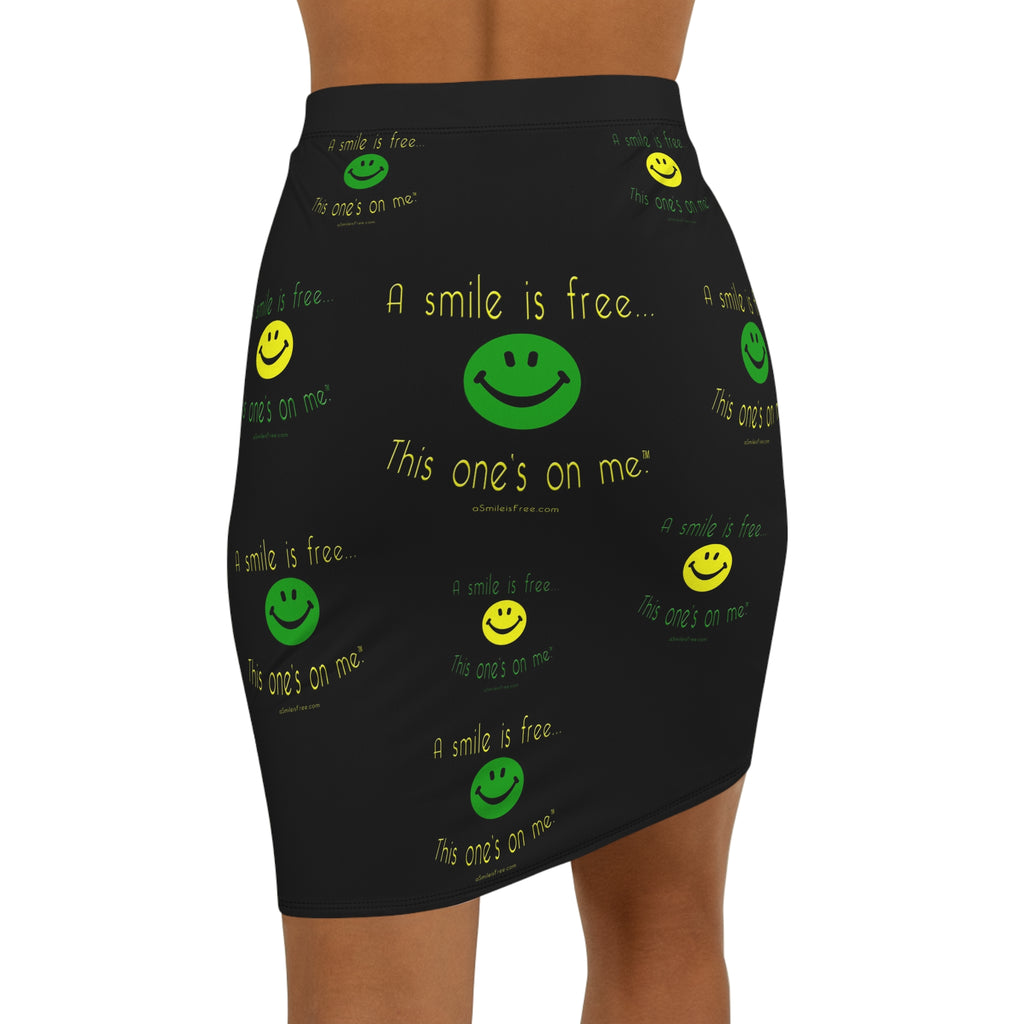 Women's Mid-Waist Pencil Skirt Smile Jamaica GYB