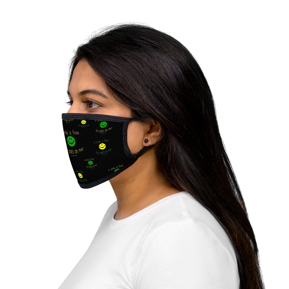 Mixed-Fabric Face Mask Smile Jamaica GYB
