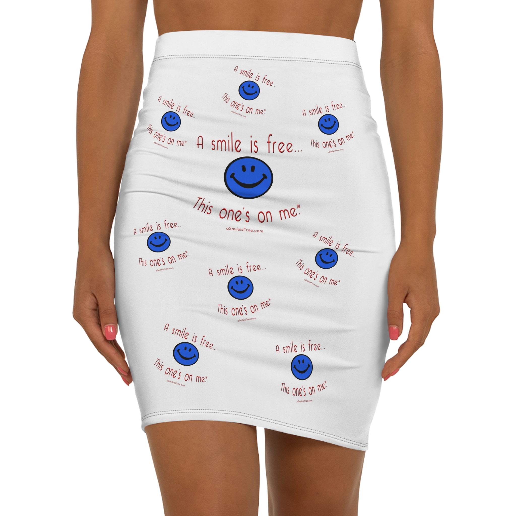 Women's Mid-Waist Pencil Skirt Smile America BRW