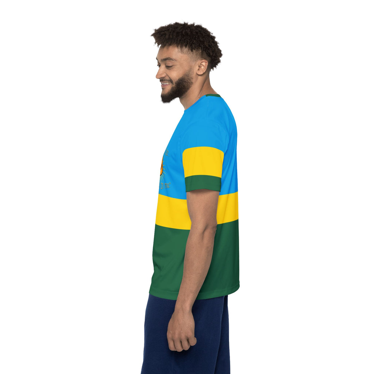Festive Men's Sports Jersey Smile Rwanda