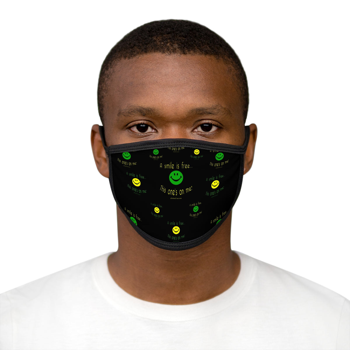 Mixed-Fabric Face Mask Smile Jamaica GYB