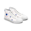 women's high top sneakers white side view