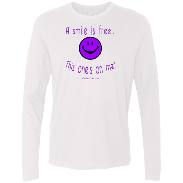 NL3601 Men's Premium LS Purple Smile