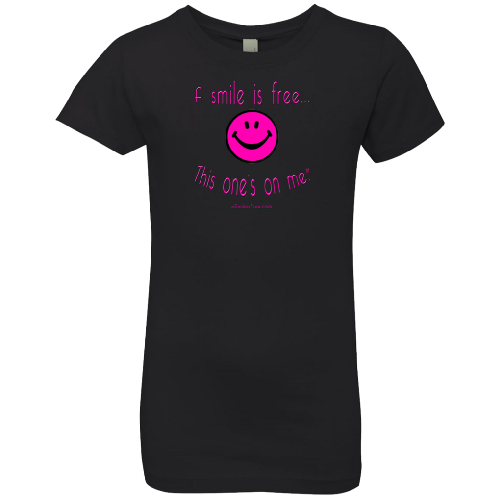 NL3710 Girls' Princess T-Shirt Neon Pink Smile