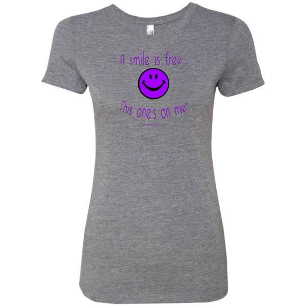 NL6710 Ladies' Triblend T-Purple Smile