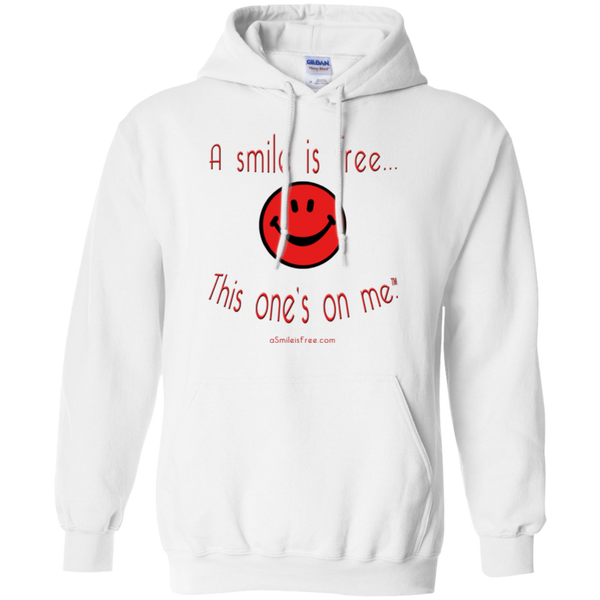 G185 Pullover Hoodie 8 oz. Red Smile
