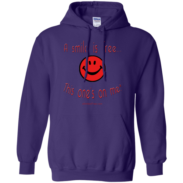 G185 Pullover Hoodie 8 oz. Red Smile