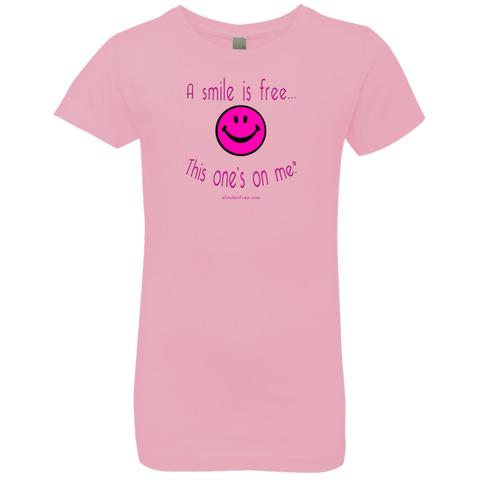 NL3710 Girls' Princess T-Shirt Neon Pink Smile