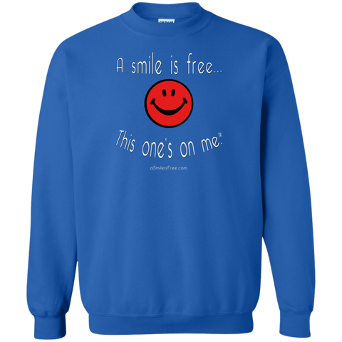 G180 Crewneck Pullover Sweatshirt  8 oz. Smile America RWB