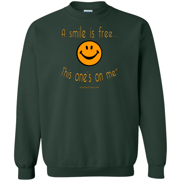 G180 Crewneck Pullover Sweatshirt  8 oz. Pumpkin Smile