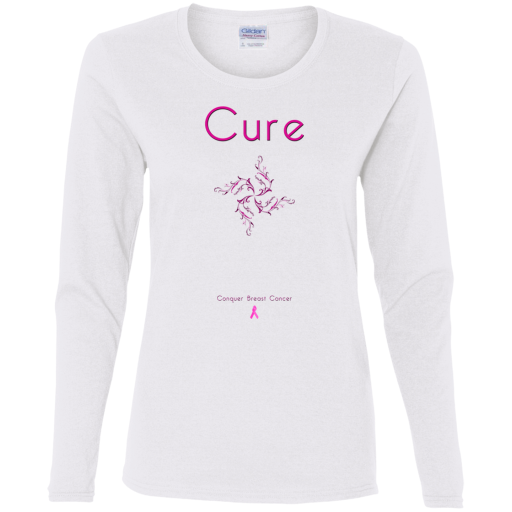 G540L Ladies' Cotton LS T-Shirt-Cure