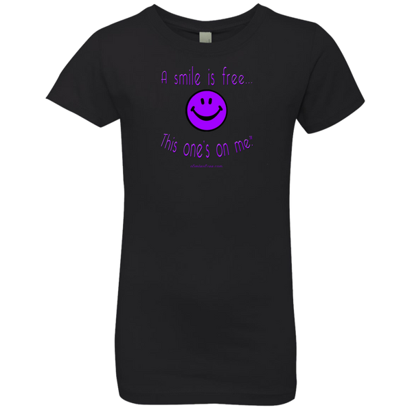 NL3710 Girls' Princess T-Shirt Purple Smile