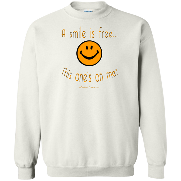 G180 Crewneck Pullover Sweatshirt  8 oz. Pumpkin Smile