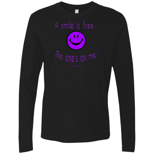 NL3601 Men's Premium LS Purple Smile