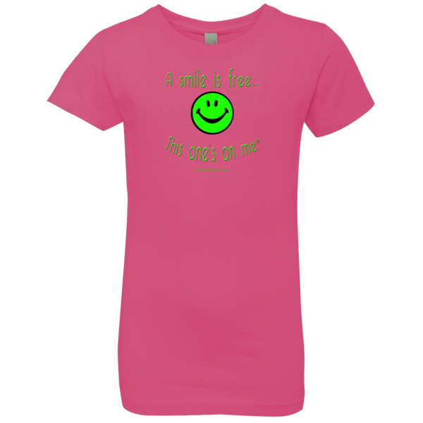 NL3710 Girls' Princess T-Shirt Neon Green Smile