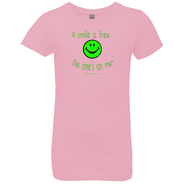 NL3710 Girls' Princess T-Shirt Neon Green Smile